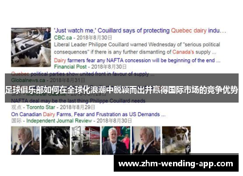 足球俱乐部如何在全球化浪潮中脱颖而出并赢得国际市场的竞争优势 足球俱乐部如何在全球化浪潮中脱颖而出并赢得国际市场的竞争优势